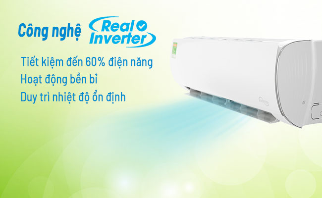 Máy lạnh Gree 1 HP GWC09FB-K6D9A1W - Công nghệ Real Inverter